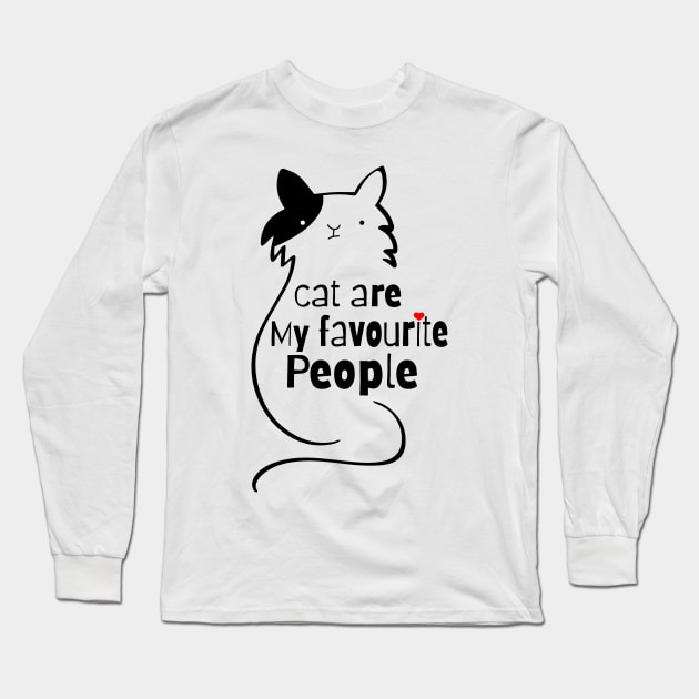 Cat Are My Favourite People Long Sleeve T-Shirt by TheMegaStore